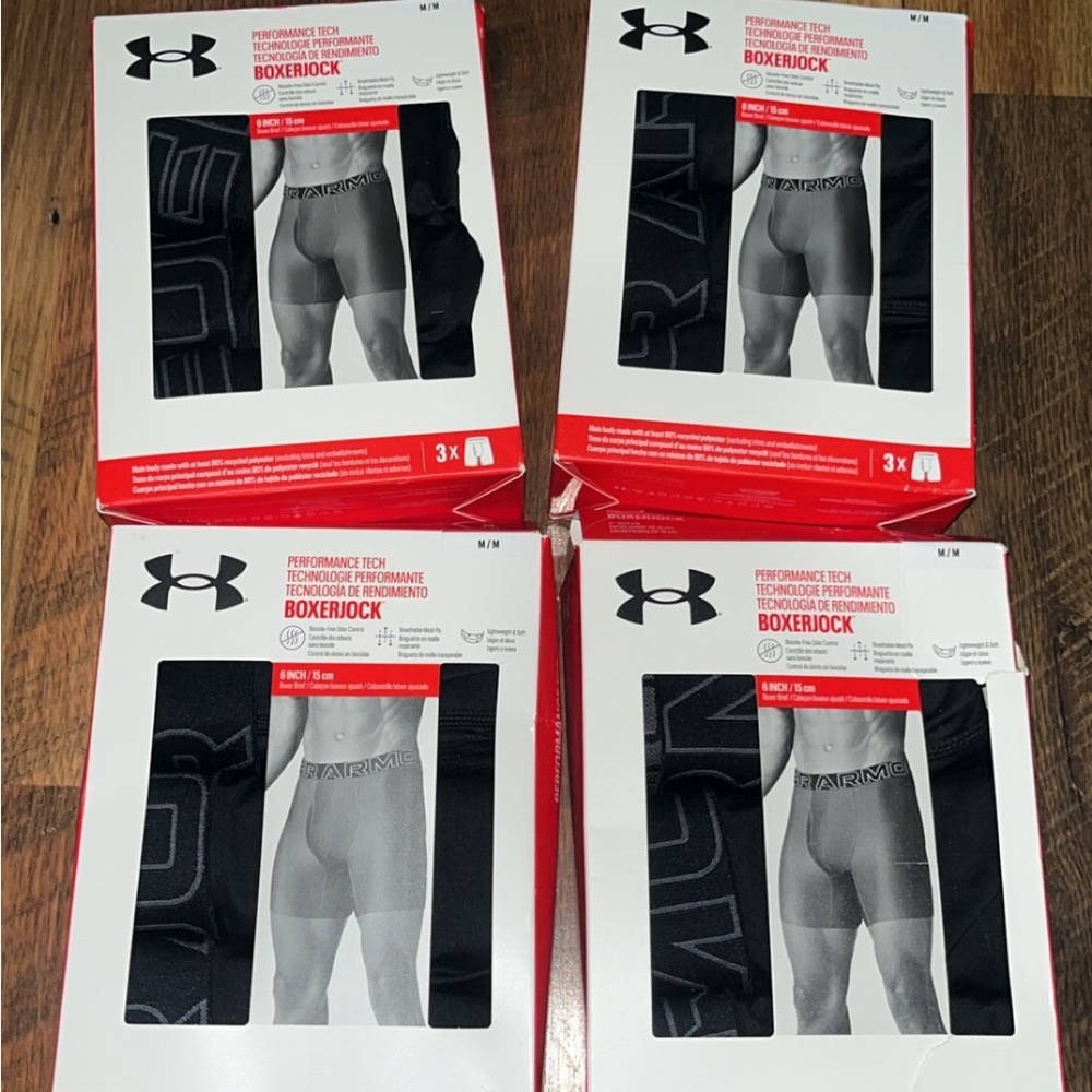 4 Under Armour Men's Boxerjock 3-Pack Black